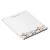 Grillige Mooie Retro Bloemen Wilde Bloem Florale Notitieblok (Schuin)