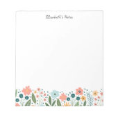 Grillige Mooie Retro Bloemen Wilde Bloem Florale Notitieblok (Voorkant)