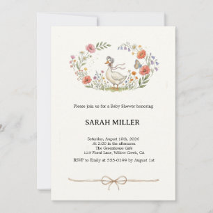 Grillige Mother Goose Wildflower Babyborrel Kaart