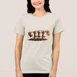 Grillige muizen die narcissenlijn kunst dragen Tri-Blend shirt