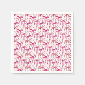 Grillige Multi Roze Waterverf Lint Boog Strooiing Servet