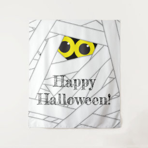 Grillige Mummie Halloween Feest Achtergrond Wandkleed