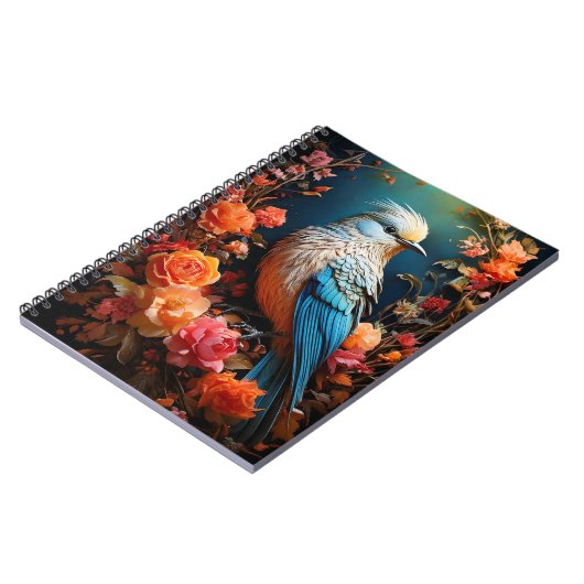 grillige Natuur blue bird Notitieboek (Linkerzijde)