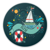 grillige nautische kunst lade knoppen (Voorkant)