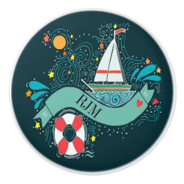 grillige nautische kunst lade knoppen