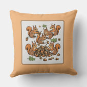 "grillige Nutty Squirrel Activity" Kussen (Achterkant)