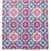 Grillige Paarse Blauwe Roze Kleurrijke Patroon