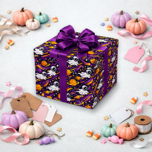 Grillige Paarse Ruimte Geest Patroon Cadeaupapier