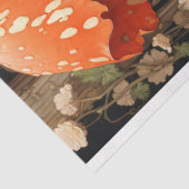 Grillige Pad op Levendige Paddenstoel Decoupage Tissuepapier (Detail)
