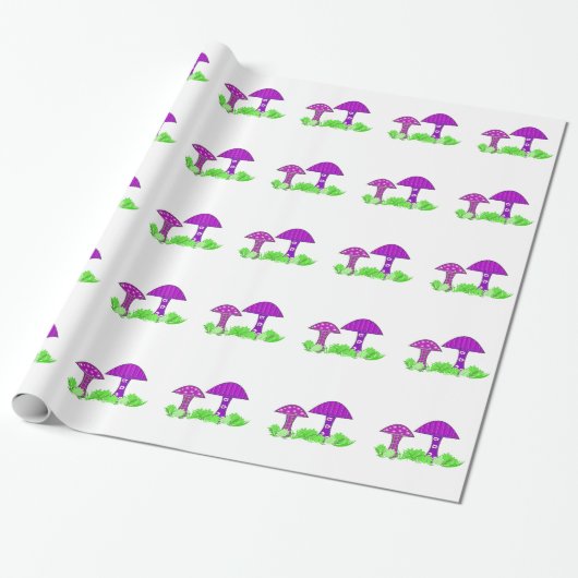Grillige Paddenstoelen Cadeaupapier (Uitgerold)