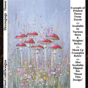 Grillige Paddenstoelen & Wilde Bloemen ES2R Découp Tissuepapier