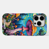 grillige paddenstoelenweide Case-Mate iPhone case (Achterkant (horizontaal))