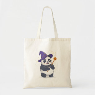 Grillige Pandatovenaar met Magische Hoed Tote Bag