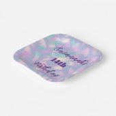 grillige pastel iriserende verjaardag viering papieren bordje (Gebogen)