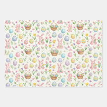 Grillige Pastel Paashaas & Bloemmotief