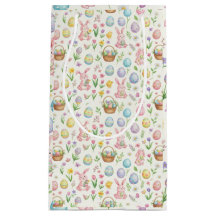 Grillige Pastel Paashaas & Bloempatroon