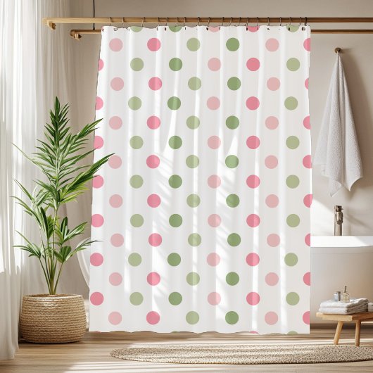 grillige pastel polka dot douchegordijn