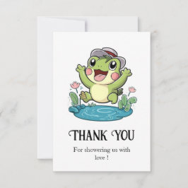 grillige pastelkikker Baby shower Bedankkaart