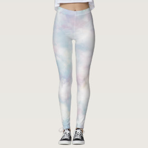 grillige pastelwolken leggings