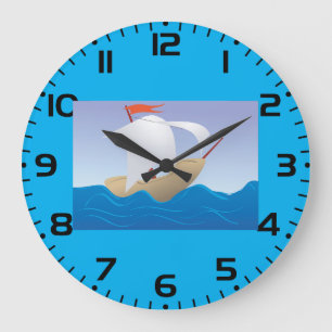 Grillige Pindenschuit Minimalistisch Zeilschip Grote Klok