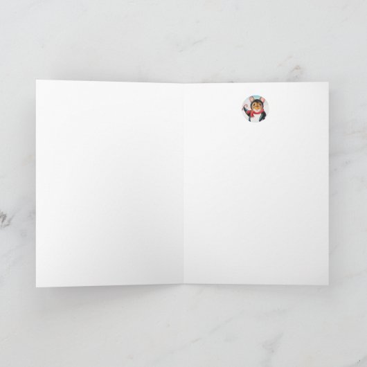 Grillige pinguïnmuis van de Noordpool in watercolo Kaart (Binnen)