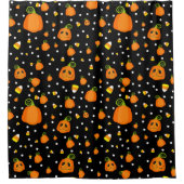 Grillige Pompoenen & Snoep Mais Leuke Halloween Douchegordijn (Voorkant)