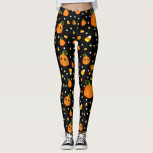 Grillige Pompoenen & Snoep Mais Leuke Halloween Leggings