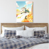 Grillige pompoenrit canvas afdruk (Insitu (Slaapkamer))