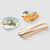 Grillige pompoenrit handwaaier (Niet-gemonteerd)