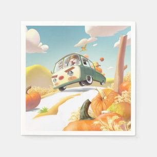 Grillige pompoenrit servet