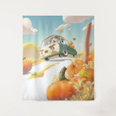 Grillige pompoenrit wandkleed (Voorkant)