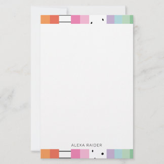 Grillige Pop Strepen Briefpapier