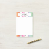 Grillige Pop Strepen Post-it® Notes (Op bureau)