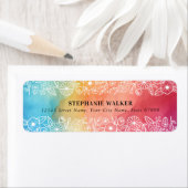 grillige regenboog retour adreslabels etiket (Insitu)