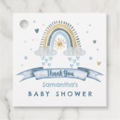 grillige regenboog Waterverf dank u Bedankjes Labels (Voorkant)