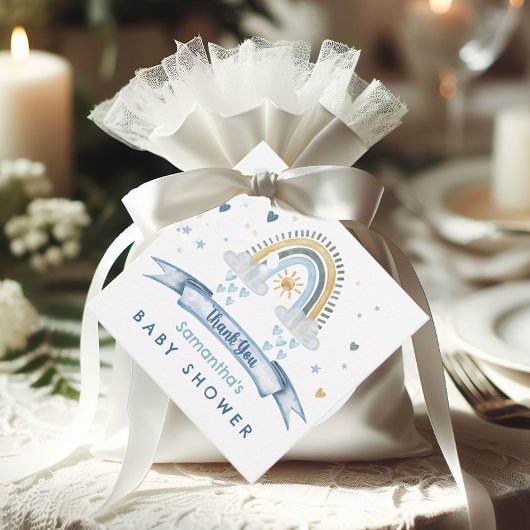 grillige regenboog Waterverf dank u Bedankjes Labels