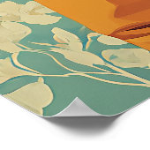 grillige retro kerst elf poster (Hoek)