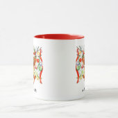 grillige retro  rendier kerst mok (Midden)