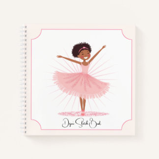 Grillige Roze Balletdanseres Notitieboek