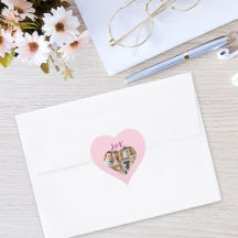 Grillige Roze Monogram Hart Fotocollage