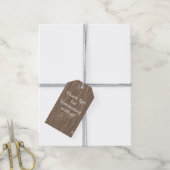 Grillige Rustieke Houtnerf Bosrijk Woud Cadeaulabel (Met Touw)
