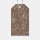 Grillige Rustieke Houtnerf Bosrijk Woud Cadeaulabel (Achterkant)
