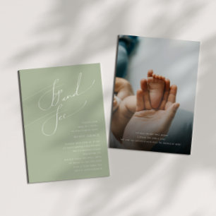 grillige salie groen   Baby Sip en zie foto Kaart