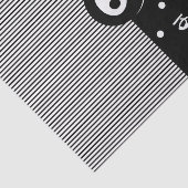 Grillige Schedel Zwart & Wit Stippen & Strepen Tissuepapier (Detail)