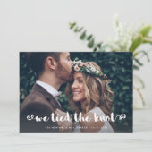 Grillige Script | Fotobruiloft Aankondiging (Staand voorkant)