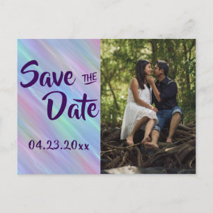 grillige slierten Holo Fairy Pastel Foto Eveneme Aankondigingskaart