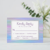 grillige slierten | Holo Fairy Pastel Regenboog En RSVP Kaartje (Staand voorkant)