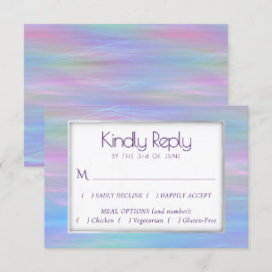 grillige slierten Holo Fairy Pastel Regenboog En RSVP Kaartje