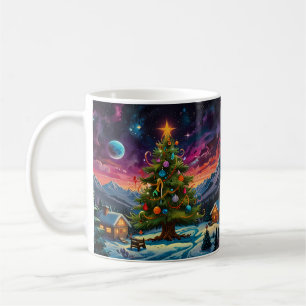 Grillige Sneeuwman Kerst Kunstwerk Koffiemok