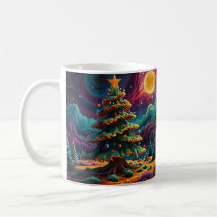 Grillige Sneeuwman Kerst Kunstwerk Koffiemok